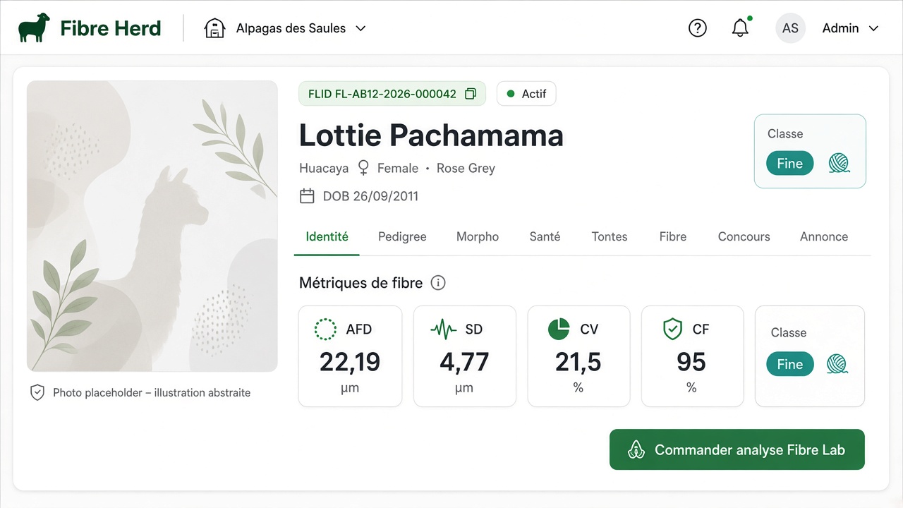 Aperçu fiche animal